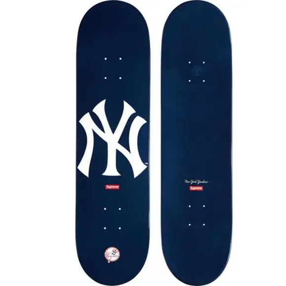 Supreme x New York Yankees Navy Skateboard Deck